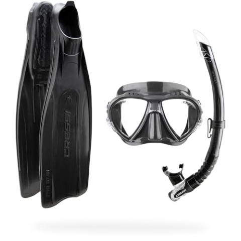 Cressi Erwachsene Pro Star Bag Schnorchelset, Schwarz, 41/42