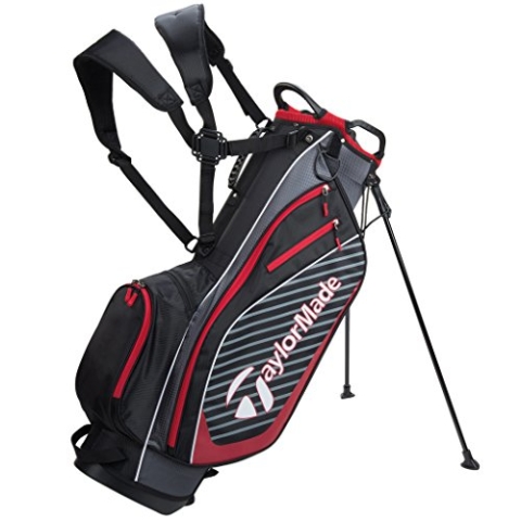 TaylorMade Pro Stand 6.0 Golf Bag, Schwarz/ Rot