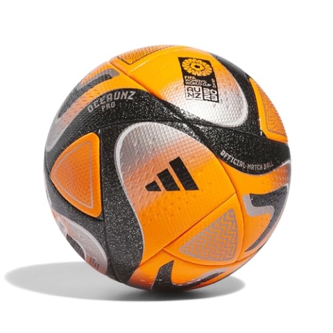 adidas Unisex Ball (Thermal-Bonding) Oceaunz Pro Winter Football, Top:Solar Orange/Black/Iron Met./Silver Met. Bottom:White, HT9013, 5