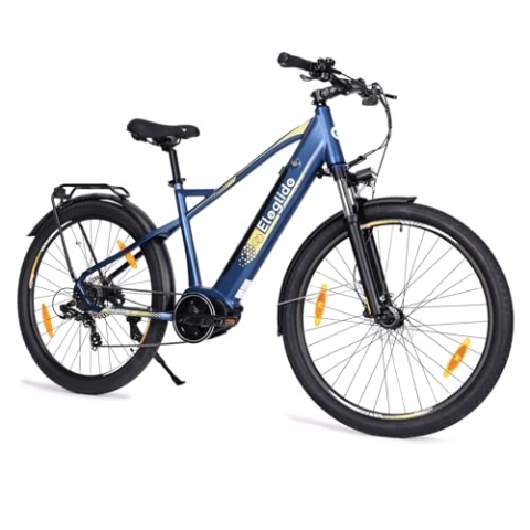 Eleglide C1/C1 ST E Bike mit Mittelmotor, 27,5 Zoll 70 Nm Elektrofahrrad für Damen und Herren, 250W E-Bike, 14,5 Ah Lithium-Akku, Shimano 7 Gänge Trekking Ebike, cityräder 25km/h bis zu 150KM (C1)
