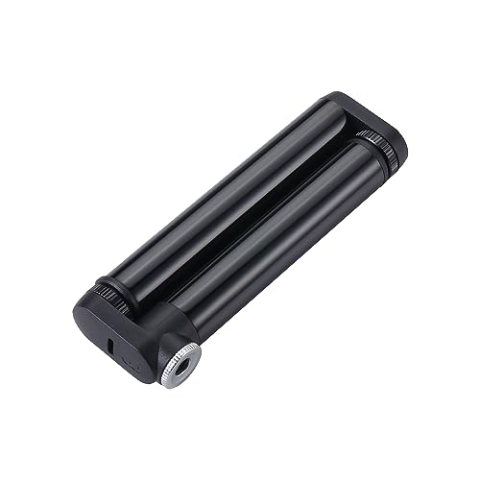 BBB Cycling DoubleShot Mini-Fahrradpumpe I 120 mm Faltbare Fahrradpumpe I 35 cc Fahrradpumpe Presta Ventil I Schlauchlose Fahrradpumpe I BMP-102, Schwarz