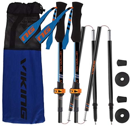 VIKING Kettera Pro Wanderstöcke faltbar Hiking Poles Walkingstöcke klappbar Trekkingstöcke faltbar Faltbare Wanderstöcke Nordic Walking Stöcke Damen