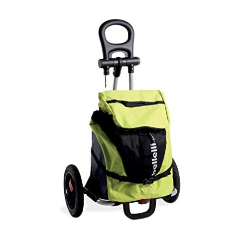 b bellelli B-Tourist - Fahrradtransportwagen - Nutzlast 25 kg - Mit limefarbiger Tasche
