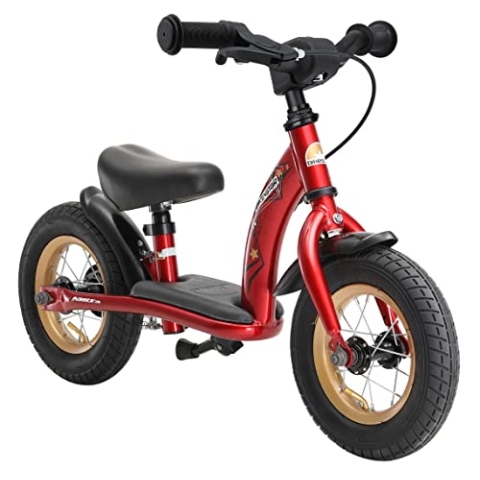 BIKESTAR Kinder Laufrad Lauflernrad Kinderrad für Jungen und Mädchen ab 2-3 Jahre | 10 Zoll Classic Kinderlaufrad | Rot | Risikofrei Testen