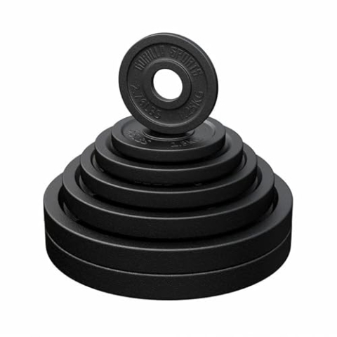 GORILLA SPORTS® Olympia Hantelscheiben - 1,25kg, 2,5kg, 5kg, 10kg, 15kg, 20kg, 25kg, 30kg Gewichte, 50mm Bohrung, Gusseisen, Einzeln/Set - Gewichtsscheiben, Hantelscheiben-Set, Hanteln