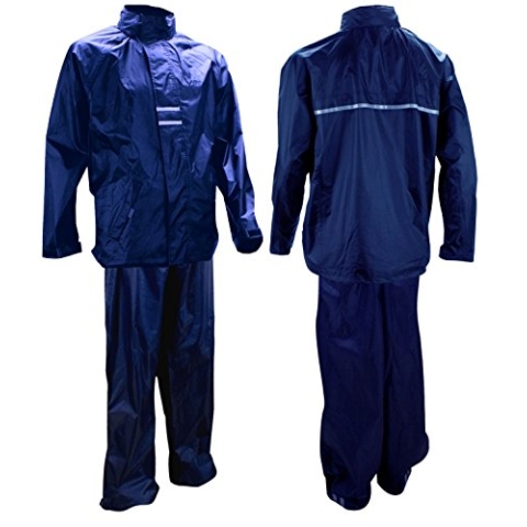 Ralka Inklusive Regenjacke und Regenhose Regenanzug, Dunkelblau, L