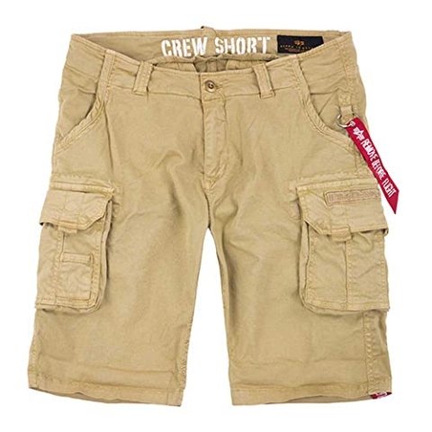 Alpha Industries Herren Crew Short Für Cargos, Sand, 34 EU