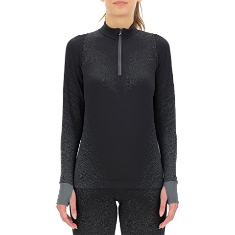 UYN Damen Running Exceleration Sweatshirt, Black/Cloud, L