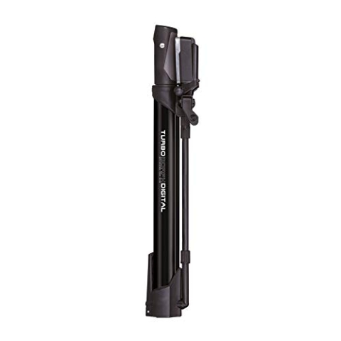 TOPEAK Turbo Morph Digital Fahrrad Mini Pumpe silberfarben/schwarz