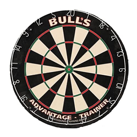 Bull's Dartscheibe | Bull's Advantage Trainer Profi Dartscheibe perfekt für Profis, die sich verbessern wollen | Dartscheibe hat 50% kleinere Doubles und Triples | inklusive Aufhängesystem |