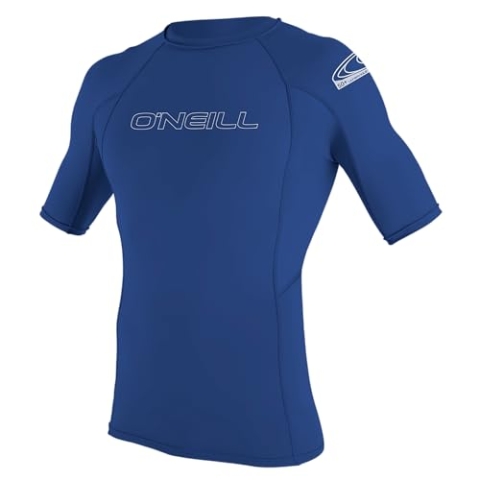 O'Neill Herren Uv Schutz Basic Skins S/S Crew Rash Vest, Pacific, XXL EU
