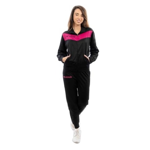 Givova Herren Visa Trainingsanzug, Mehrfarbig (schwarz/fuxia), L