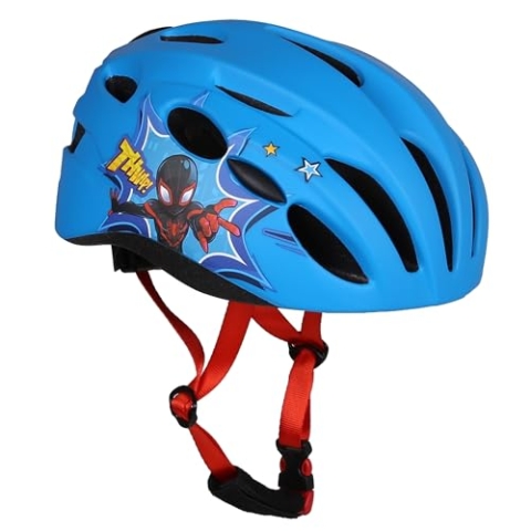 Marvel Spider-Man Kinderfahrradhelm IN-Mold, Jungen, Blau, verstellbar 52-56cm (Blau Spider-Man)
