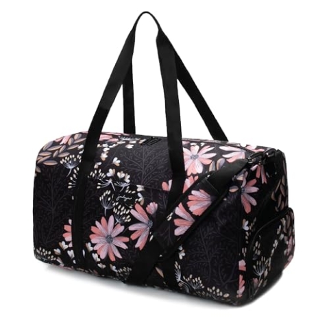 Jadyn Unisex-Erwachsene Weekender Gepäck-Handgepäck, Black floral