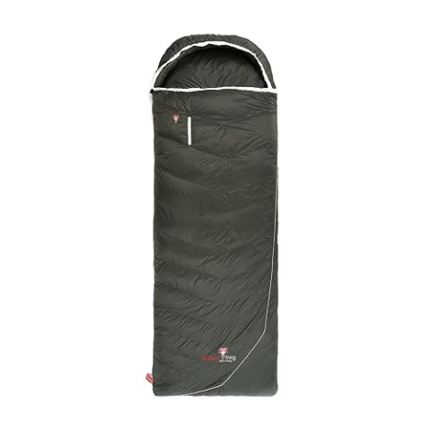 Grüezi bag Biopod DownWool Summer Comfort Links Sommer Deckenschlafsack, 225x80cm, bis Körpergröße 193cm, Tkomf 8°C/Tlim 4°C, Packmaß Ø 19 x 19cm