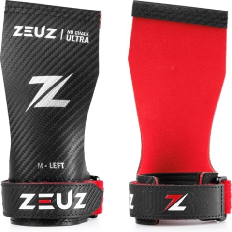 ZEUZ Ultra Grips Handscuhe für Crossfit, Fitness, Turnen, Gym, Calisthenics & Gymnastik - Fingerlose Hand Traininghandschuhe Griffe Herren & Damen - Unisex - 8720094552651 (Extra Large)