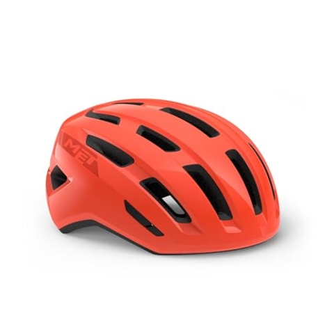 MET Miles MIPS Fahrrad Hel, Korallenrot glänzend, Medium/Large