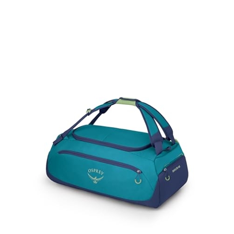 Osprey Daylite Duffel 45 – Praktische, funktionale Alltagstasche – Duffel-Reisetasche - Blue Spikemoss/Alkaline O/S
