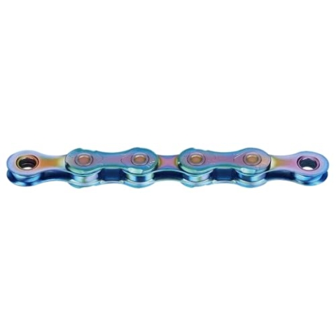 Fahrrad Kette, KMC Fahrradkette, X11 AURORA BLUE WAXED, 1/2" x 11/128", 118 Glieder, 11-fach, Iridium beschichtet, metallic blau