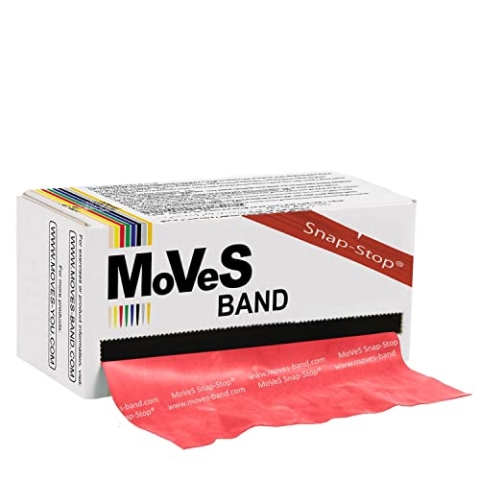 MoVeS Band mittel rot 5.5 m Resistance Exercise Band mit Snap Stop