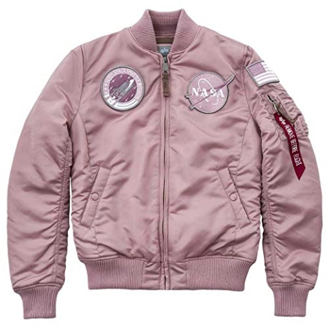 Alpha Industries MA-1 VF NASA Wmn Bomberjacke für Damen Silver Pink