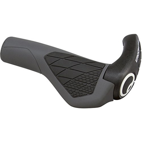 Ergon - GS2 Ergonomic Lock-on Bicycle Handlebar Grips | for MTN Bikes | Large | Schwarz/Grau