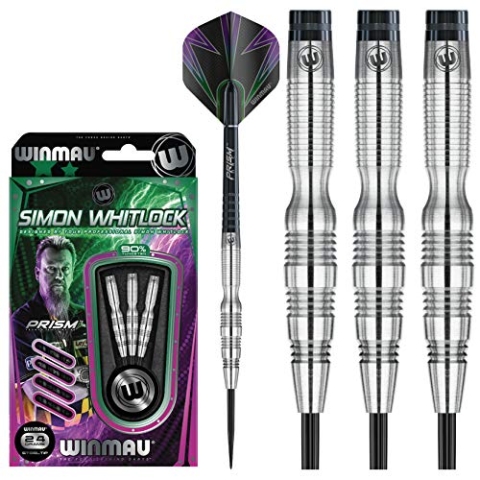 WINMAU Champions - Simon Whitlock 2: 24g Profi Wolfram Steeltip Dartpfeile Set mit Flights und Schäfte