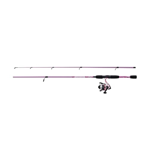 Mitchell Tanager Camo II Ruten- und Rollenkombinationen, ideal für Anfänger oder Gelegenheitsangler, Starke Fiberglas-Rutenrohlinge, 1+1 Lager-Spinnrollen, DigiCamo Design, Rose