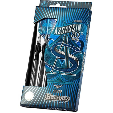 Harrows Assassin Dartpfeil, Wolfram, Stahlspitze L Silber