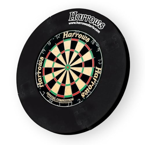 Harrows Dartscheiben-Surround I Dartscheiben-Einfassung 4 Stück I Einfache Montage Dart-Einfassung I Wandschutz Extra 720 mm Schutz I Doppelseitig für Lange Lebensdauer I Darts-Zubehör