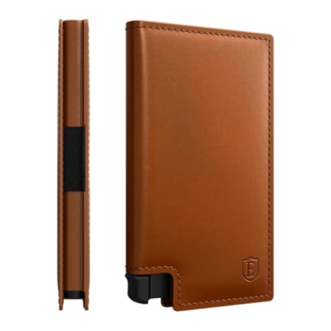 Ekster Parliament Wallet | RFID Schutz Geldbörse für Herren Mit Push Button | Quick-Access Slim Wallet | Minimalistische Kartentui | Platz für bis zu 12 Karten | Leder