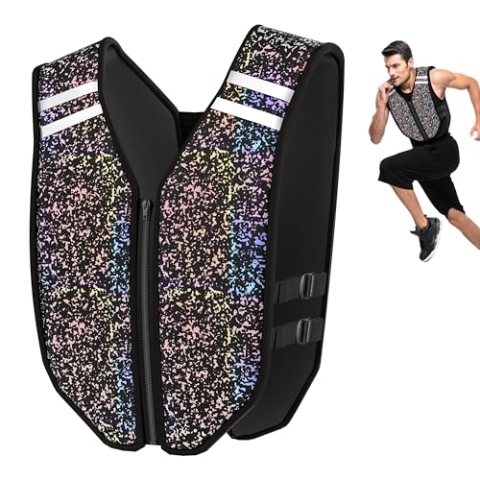 PROIRON Gewichteweste mit Reißverschluss,Wasser Abwaschbare Trainingsweste, Weighted Vest mit Sicherheits Reflexstreifen Für Tägliches Krafttraining,Nachtläufe,3 kg / 5 kg / 8 kg /10kg