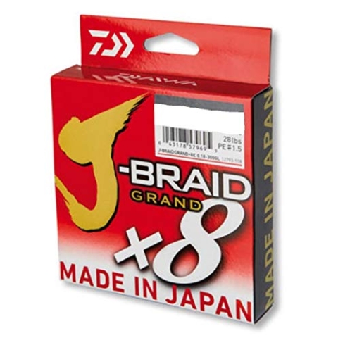 Daiwa J-Braid Grand X8 0,13mm 8,5Kg 2700m Gray-Light 8-Fach geflochtene Schnur