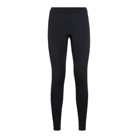 Odlo Damen Performance Warm Eco Big Logo Bottom Long Laufbekleidung Tight Black - New Odlo Graphite Grey - Schwarz Xs