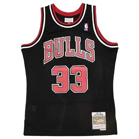 Mitchell & Ness Scottie Pippen #33 Chicago Bulls 1997-98 Youth Swingman NBA Trikot Schwarz, XL (YTH)