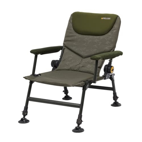 Prologic Inspire Lite-Pro Recliner Chair with Armrests - Angelstuhl, Stuhl für Angler, Campingstuhl
