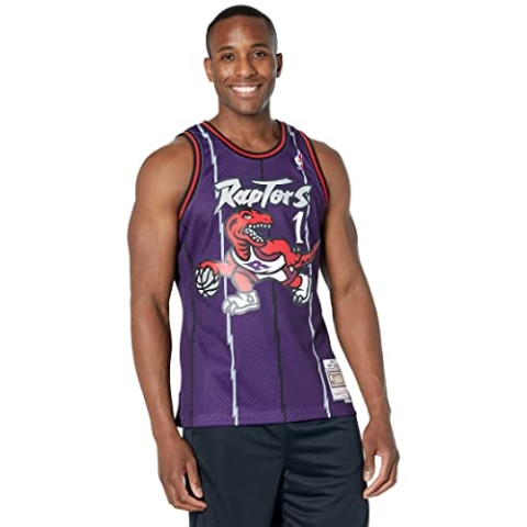 Mitchell & Ness NBA Swingman Jersey Basketball Trikot Toronto Raptors - Tracy McGrady, M, Lila
