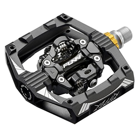 Funn Ripper Mountain Bike Clipless Pedals, Rocker Clip/Federbelasteter Einrastmechanismus, Kompatibel mit SPD Cleats, 9/16 CrMo Achse Fahrradpedale für MTB/Gravel Cycling (Schwarz)