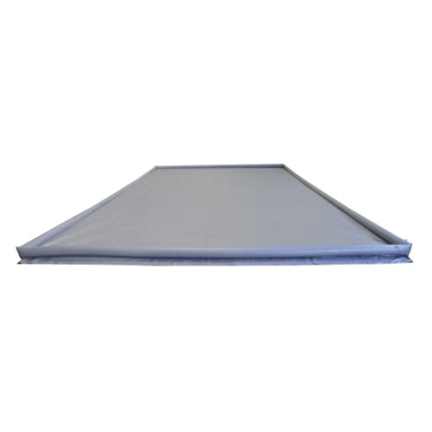 Happy Rhino - Aufblasbarer Bodenschutz Camping - Zeltunterlage - Campingmatte - Outdoor Bodenplane - Grau - 250x600cm