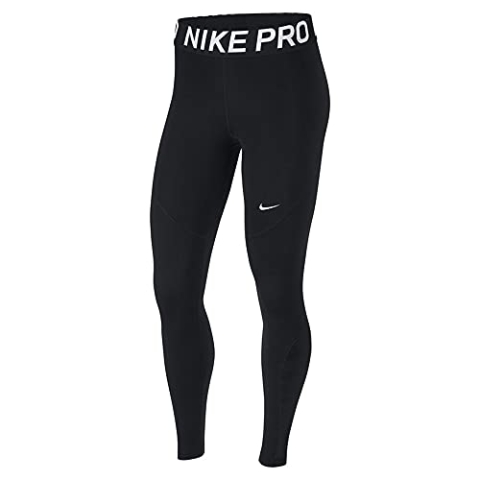 Nike Damen Pro Tights, Black/White, S