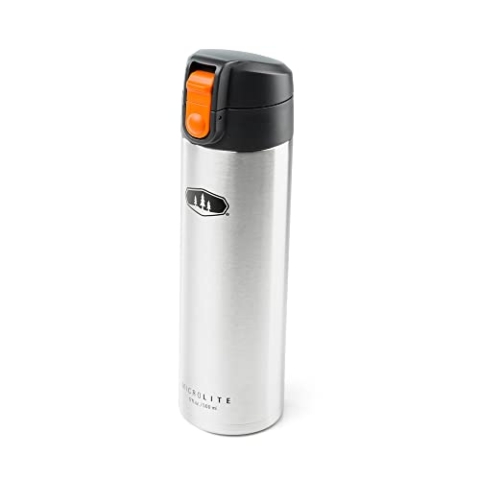 GSI Outdoors Glacier Stainless Microlite 500 Isolierflasche, Silber / Schwarz