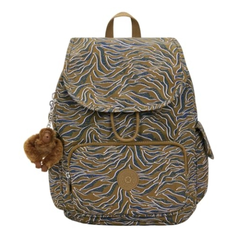 Kipling City Pack S, Kleiner Rucksack, 19 x 80 x 38 cm, Undersea Leaves (GRÜN)