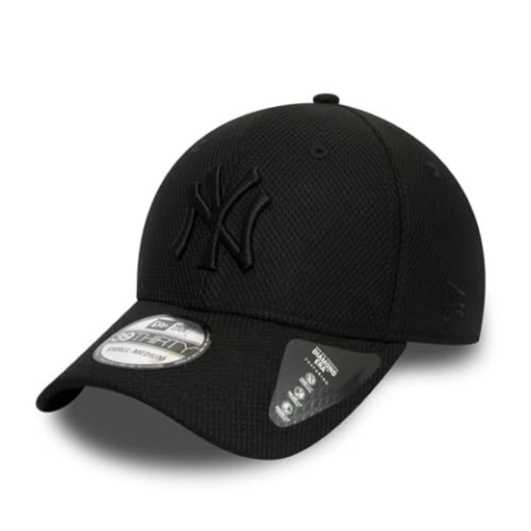 New Era New York Yankees MLB Black Stretch Diamond 39Thirty Stretch Cap - S-M (6 3/8-7 1/4)