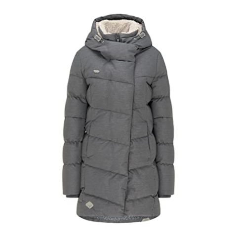 Ragwear Damen Wintermantel Pavla basaltgrau L