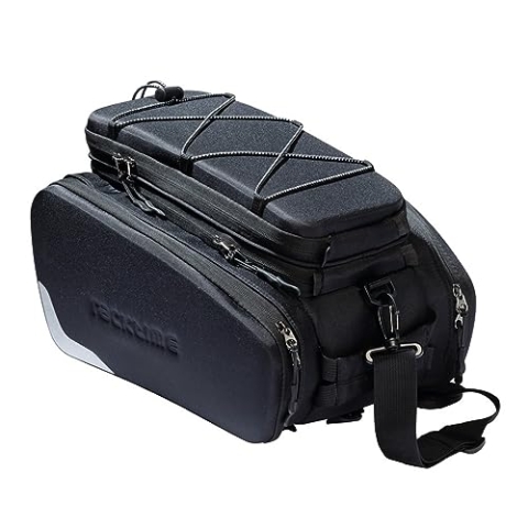 Racktime Unisex – Erwachsene Odin Fahrradtasche, schwarz, 13 L + 10 L