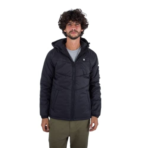 thread collective inc. Herren Portage Puffer Bomber Jacket Jacke, schwarz, M