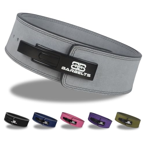 Barbelts Lever belt 10mm Grijs - powerlift riem