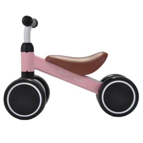Bandits & Angels Laufrad Little Starter Pink ab 1 Jahr für Jungen und Mädchen – Metall – Rosa Laufrad – Kompakt und sicher für drinnen und draußen