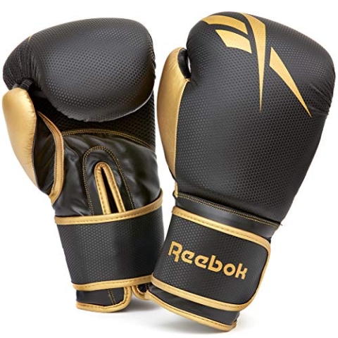 Reebok Boxhandschuh 12 oz Gold/Schwarz, Gold/Schwarz, 12oz, RSCB-11117GB-12