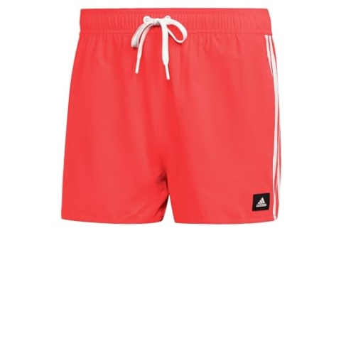 adidas Herren 3-Stripes CLX Very-Short-Length Swim Shorts, App Solar Red, L